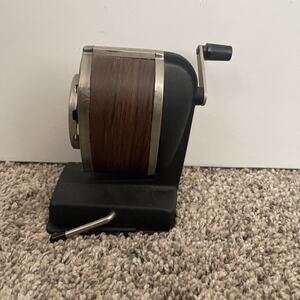Vintage Boston Eight Hold Metal and Wood Pencil Sharpener